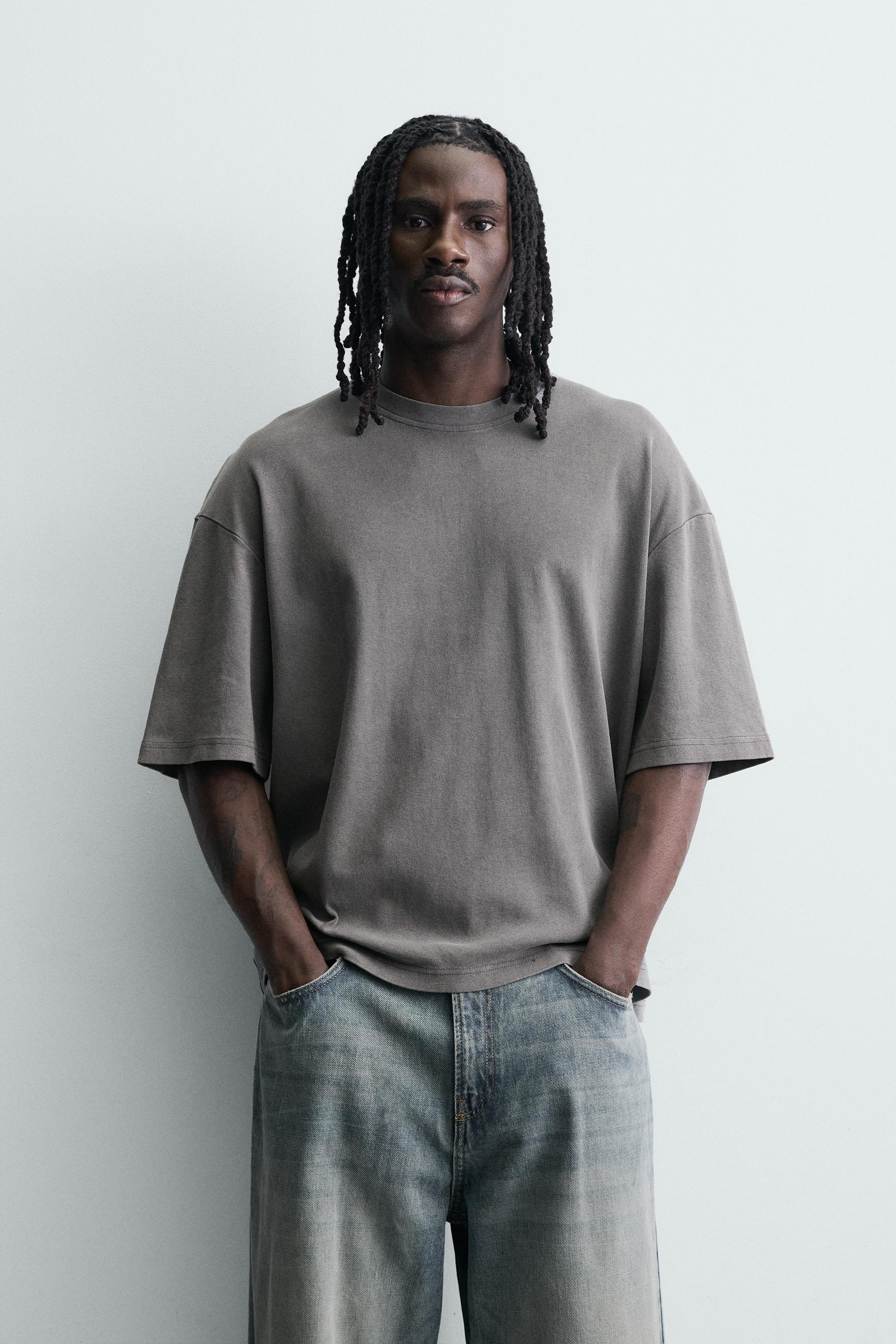 BOXY FIT TEXTURED SWEATSHIRT